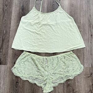 Adore Me Mint Lace Pajama Set